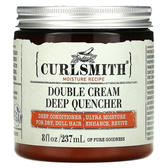 Curlsmith, Двойной крем для глубокого утоления, для сухих, тусклых волос, 237 мл (8 жидк. Унций)