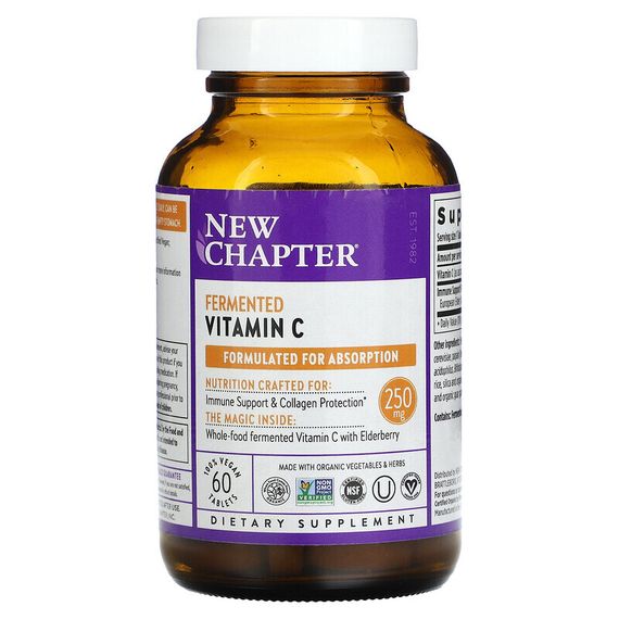 New Chapter, Fermented Vitamin C, 60 Vegan Tablets