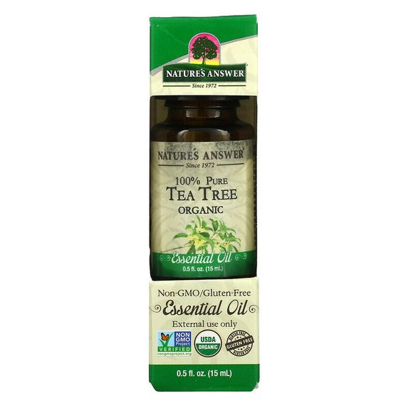 Nature&#39;s Answer, Organic Essential Oil, 100% Pure Tea Tree, 0.5 fl oz (15 ml)