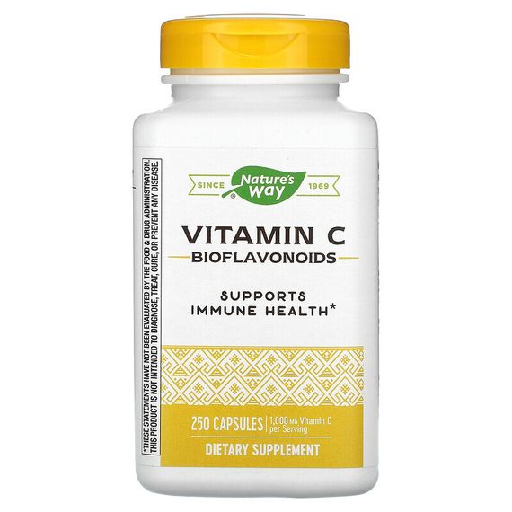 Nature&#39;s Way, витамин C с биофлавоноидами, 1000 мг, 250 капсул