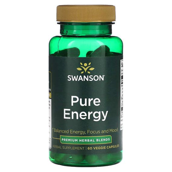 Swanson, Pure Energy, 60 растительных капсул