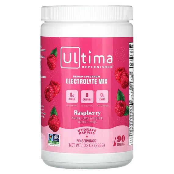 Ultima Replenisher, Смесь электролитов, малина, 288 г (10,2 унции)