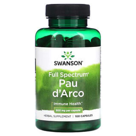 Swanson, Full Spectrum Pau d&#39;Arco, 500 mg, 100 Capsules