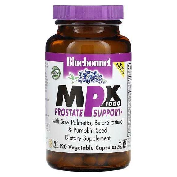 Bluebonnet Nutrition, MPX 1000, поддержка простаты, 120 растительных капсул