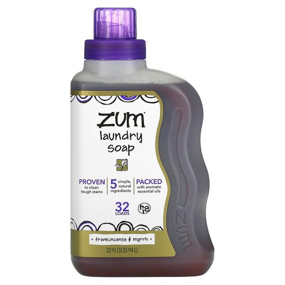 ZUM, Zum Clean, жидкое мыло для стирки с ароматерапевтическим эффектом, ладан и мирра, 940 мл (32 жидк. унции)
