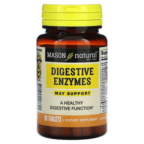 Mason Natural, Пищеварительные ферменты, 90 таблеток
