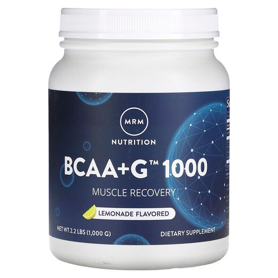 MRM Nutrition, BCAA+G 1000, Lemonade, 2.2 lbs (1,000 g)