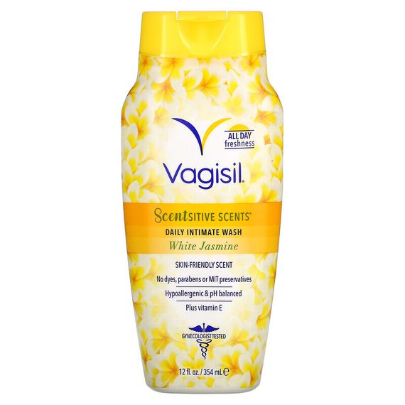 Vagisil, Scentsitive Scents, ежедневное средство для интимной гигиены, белый жасмин, 354 мл (12 жидк. Унций)