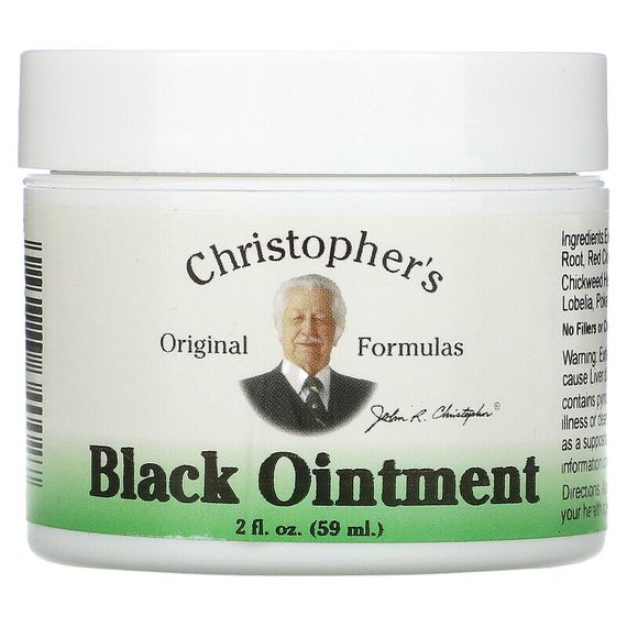 Christopher&#39;s Original Formulas, Black Ointment, противовоспалительная, 59 мл (2 жидкие унции)