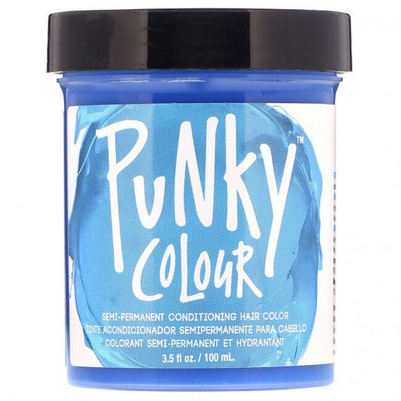Punky Colour, Полустойкая кондиционирующая краска для волос, голубой, 100 мл (3,5 жидк. Унции)