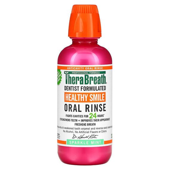 TheraBreath, Healthy Smile, Oral Rinse, Sparkle Mint, 16 fl oz (473 ml)