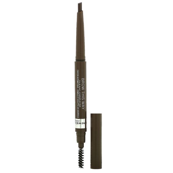 Rimmel London, Brow This Way, Карандаш для бровей Fill &amp; Sculpt, средний коричневый цвет 002, 0,008 унции (0,25 г)