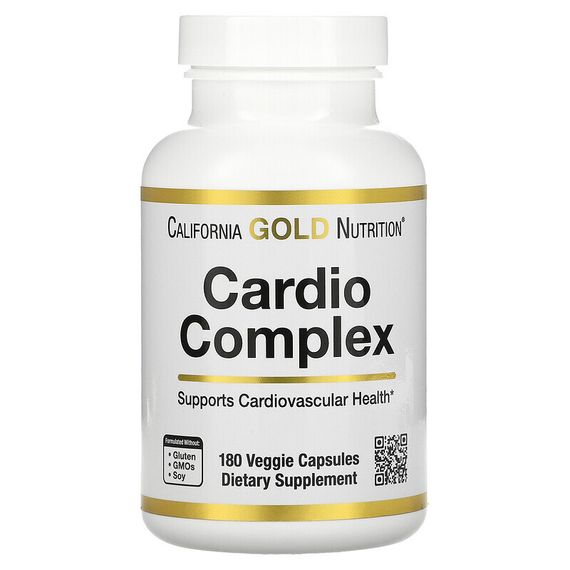 California Gold Nutrition, комплекс для здоровья сердца, 180 вегетарианских капсул