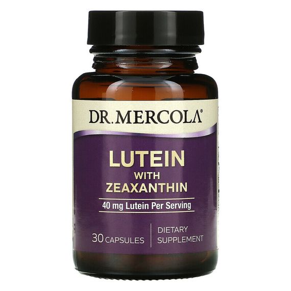 Dr. Mercola, Лютеин с зеаксантином, 40 мг, 30 капсул