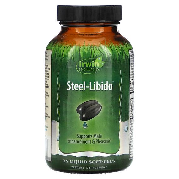 Irwin Naturals, Steel Libido, 75 мягких желатиновых капсул с жидкостью