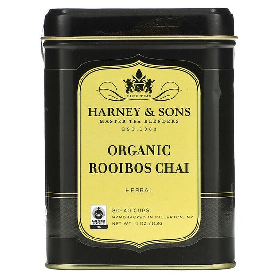 Harney &amp; Sons, Organic Rooibos Chai, травяной чай, 4 унции (112 г)