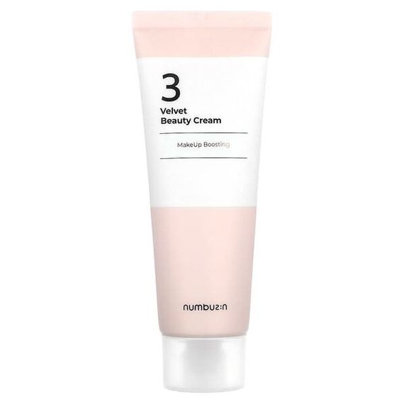 Numbuzin, Velvet Beauty Cream, крем для улучшения макияжа, № 3, 60 мл (2,02 жидк. Унции)