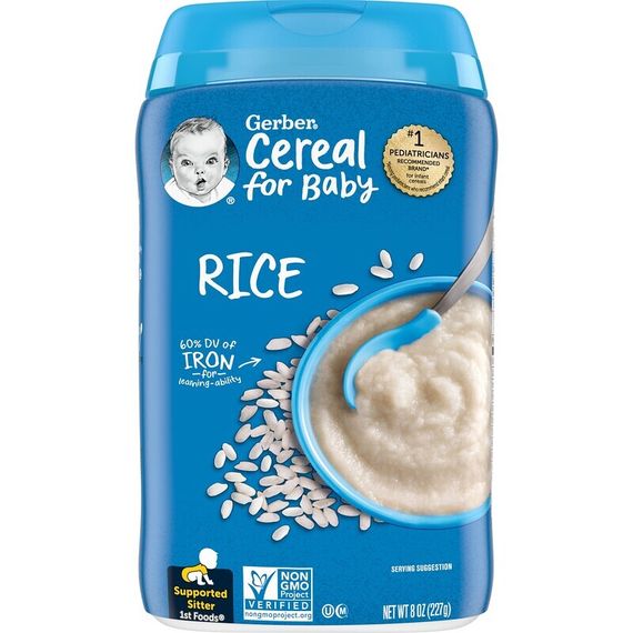 Gerber, Детские хлопья, 1st Foods, рис, 227 г (8 унций)