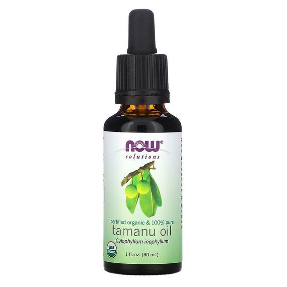 NOW Foods, Solutions, Certified Organic &amp; 100% Pure, Tamanu Oil, 1 fl oz (30 ml)