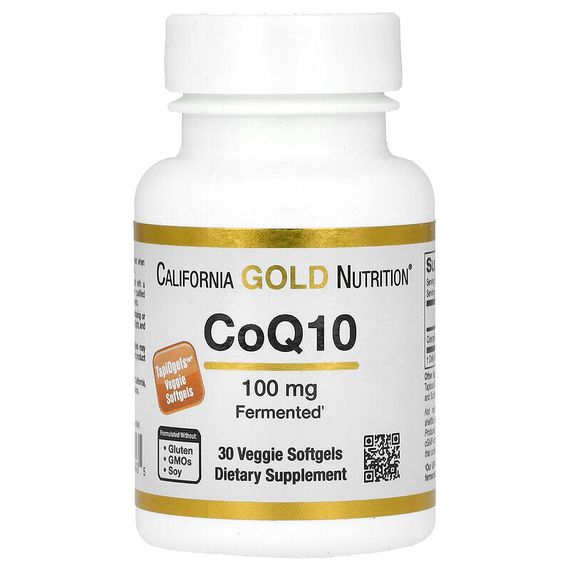 California Gold Nutrition, Коэнзим Q10, 100 мг, 30 растительных капсул