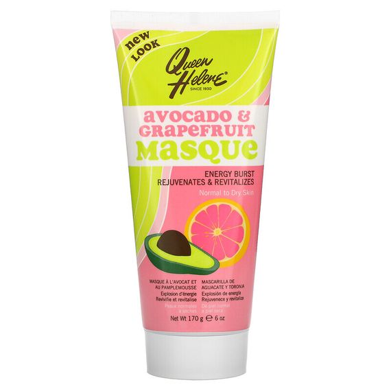 Queen Helene, Avocado &amp; Grapefruit Masque, Normal to Dry Skin, 6 oz (170 g)