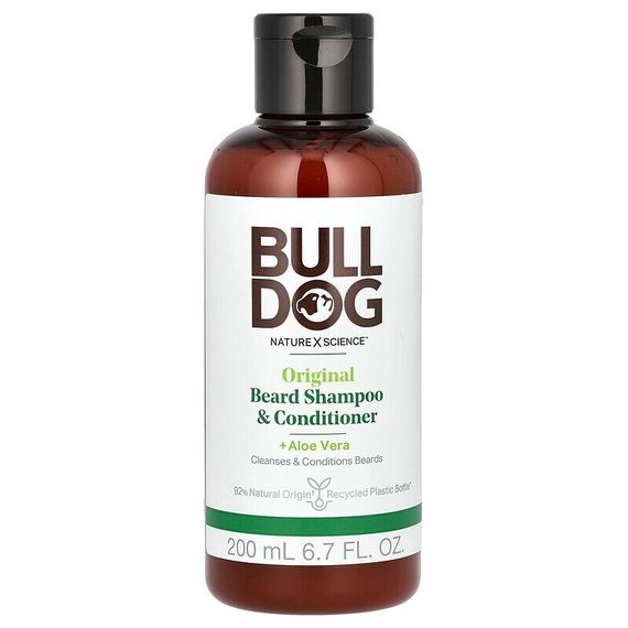 Bulldog Skincare For Men, оригинальный шампунь и кондиционер для бороды, для мужчин, 200 мл (6,7 жидк. унций)