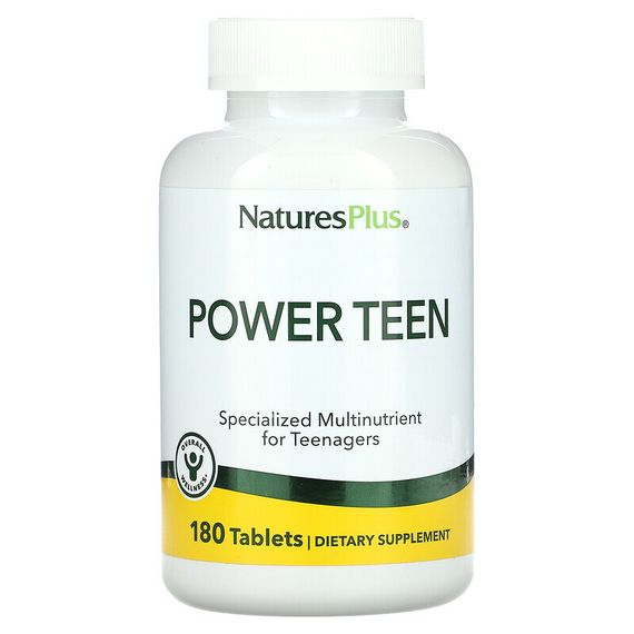 NaturesPlus, Power Teen, мультивитамины и минералы для подростков, 180 таблеток