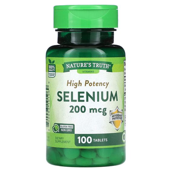 Nature&#39;s Truth, Высокоэффективный селен, 200 мкг, 100 таблеток