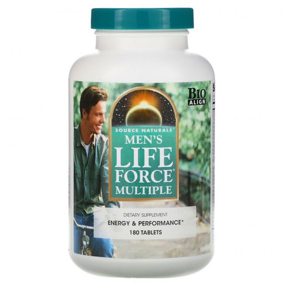 Source Naturals, Men&#39;s Life Force Multiple, 180 таблеток