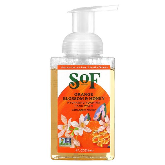 SoF, Пенка для мытья рук, цветок апельсин и мед, 8 ж. унц. (236 мл)