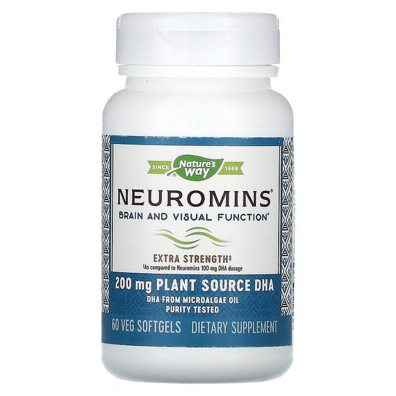 Nature&#39;s Way, Нейромины, 200 мг, 60 растительных капсул