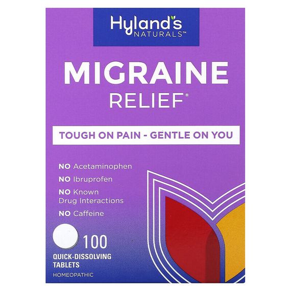 Hyland&#39;s Naturals, Migraine Relief, 100 tablets