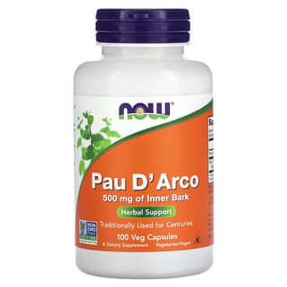 NOW Foods, Pau D&#39;Arco`` 100 растительных капсул