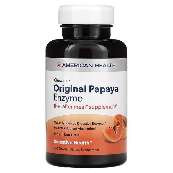 American Health, Оригинальный жевательный фермент папайи, 250 таблеток