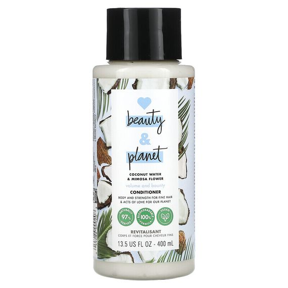 Love Beauty and Planet, Volume and Bounty Conditioner, Coconut Water &amp; Mimosa Flower, 13.5 fl oz (400 ml)