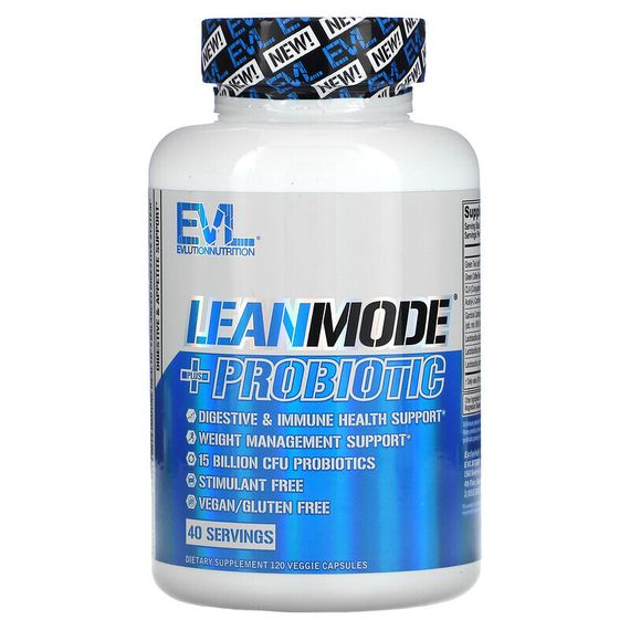 EVLution Nutrition, LeanMode + пробиотик, 120 вегетарианских капсул