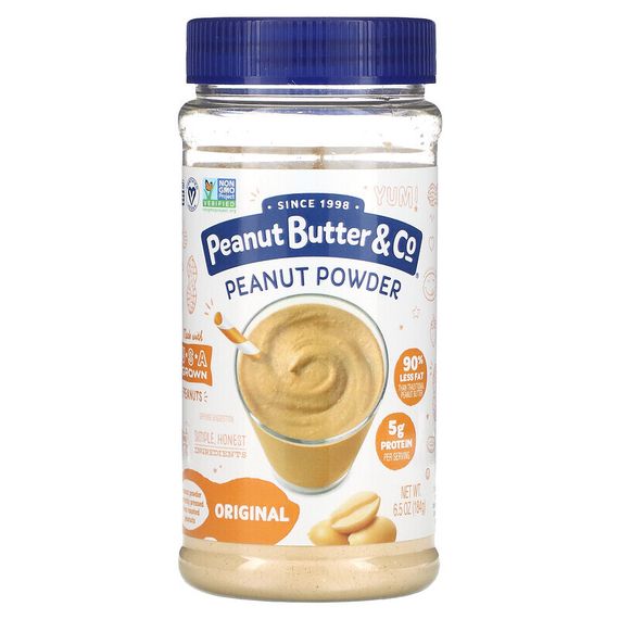 Peanut Butter &amp; Co., Арахисовый порошок, оригинальный, 6,5 унций (184 г)