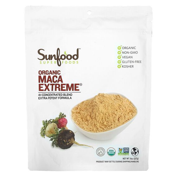 Sunfood, Натуральный органический мак, экстремальный, 227 г (8 унций)