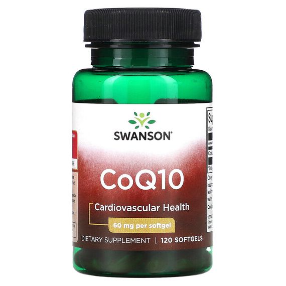 Swanson, Коэнзим Q10, 60 мг, 120 мягких таблеток