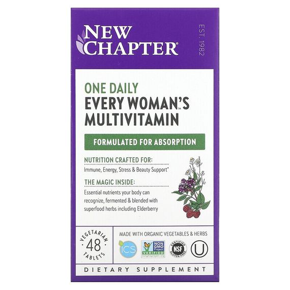 New Chapter, Препарат Every Woman&#39;s One Daily Multi, 48 таблеток