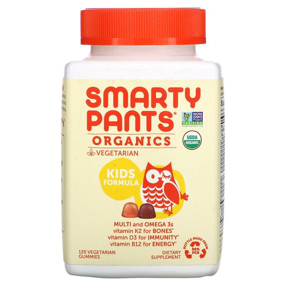 SmartyPants, Organics, комплекс для детей, вишня и ягодный микс, 120 вегетарианских жевательных таблеток