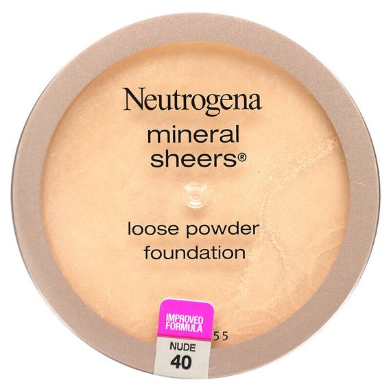 Neutrogena, Минеральная тональная пудра Sheers, оттенок Nude 40, 5,5 г (0,19 унции)