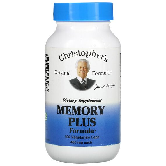 Christopher&#39;s Original Formulas, Memory Plus Formula, 400 mg, 100 Vegetarian Caps