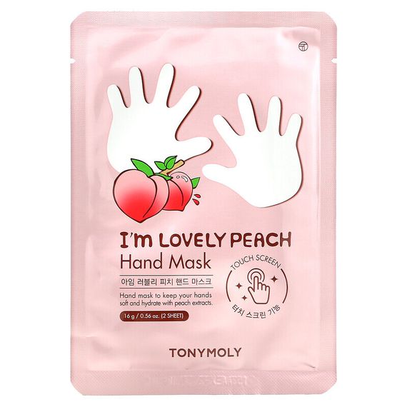 Tony Moly, I&#39;m Lovely Peach, маска для рук, 1 пара, 16 г (0,56 унции)