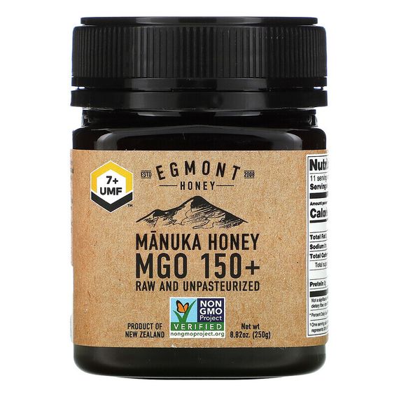 Egmont Honey, Мед манука, необработанный и непастеризованный, MGO 150+, 250 г (8,82 унции)