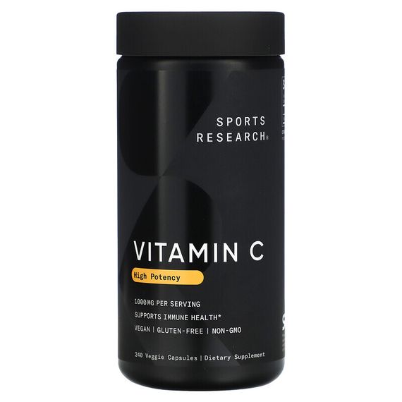 Sports Research, Витамин C, 1000 мг, 240 вегетарианских капсул