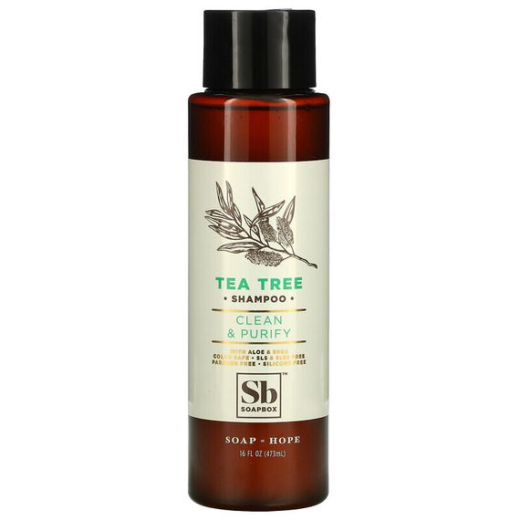 Soapbox, Tea Tree Shampoo, Clean &amp; Purify, 16 fl oz (473 ml)