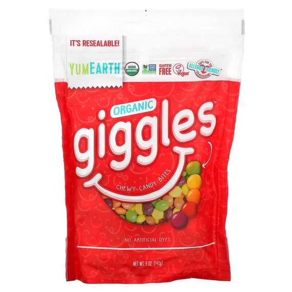 YumEarth, Organic Giggles, органические конфеты, 142 г (5 унций)