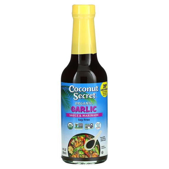Coconut Secret, Organic Garlic Sauce &amp; Marinade, 10 fl oz (296 ml)