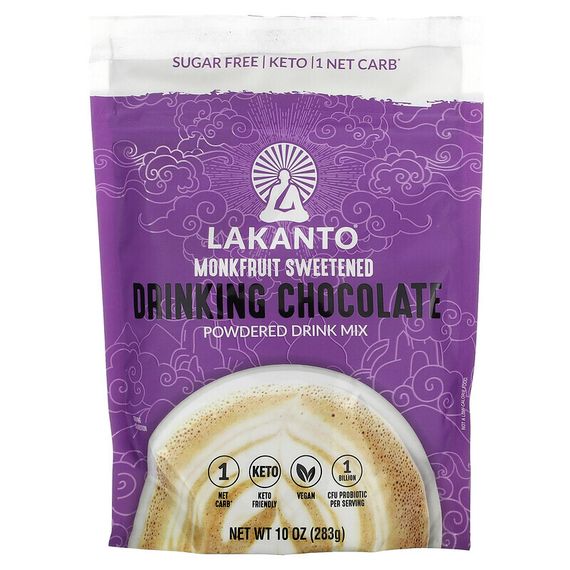 Lakanto, Смесь в форме порошка для приготовления питьевого шоколада, подслащено архатом, 283 г (10 унций)